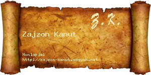Zajzon Kanut névjegykártya